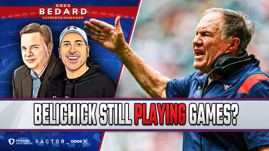 .@FDsportsbook Bedard Patriots Podcast: Belichick still playing QB games … to what end? taken at BSJ Headquarters (Patriots)